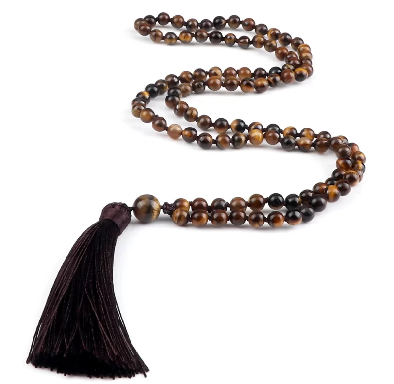 Mala náhrdelník 108 korálků | boho náhrdelník, meditační šperk