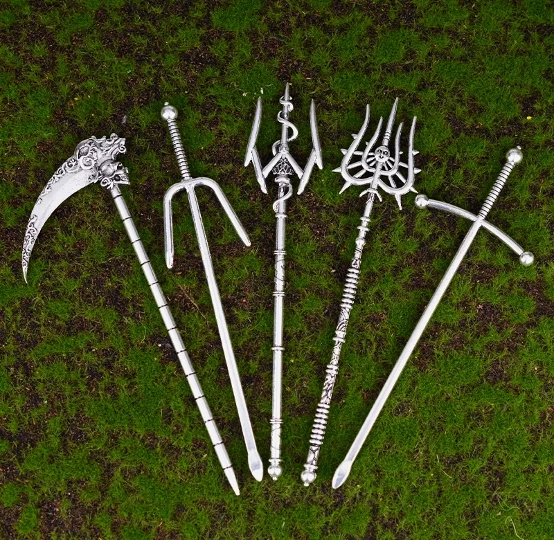 Sponka do vlasů s motivem meče | wicca doplněk | gothic šperk