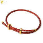 Pletený náramek s ocelovým lankem | unisex náramek