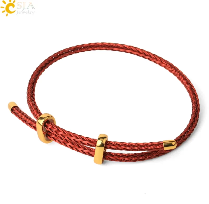 Pletený náramek s ocelovým lankem | unisex náramek