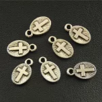 100 ks Kovový křížek pro šperky | náboženský přívěsek křížek, šperkařské komponenty