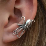 1 kus Stylová nasazovací boho náušnice s motivem chobotnice | originální náušnice, dámské náušnice