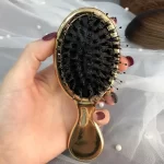 Mini rozčesávací kartáč s kančími štětinami | masážní hřeben