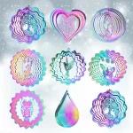 Duhová 3D dekorace, lapač světla do zahrady | větrník zahrada | dekorace větrník