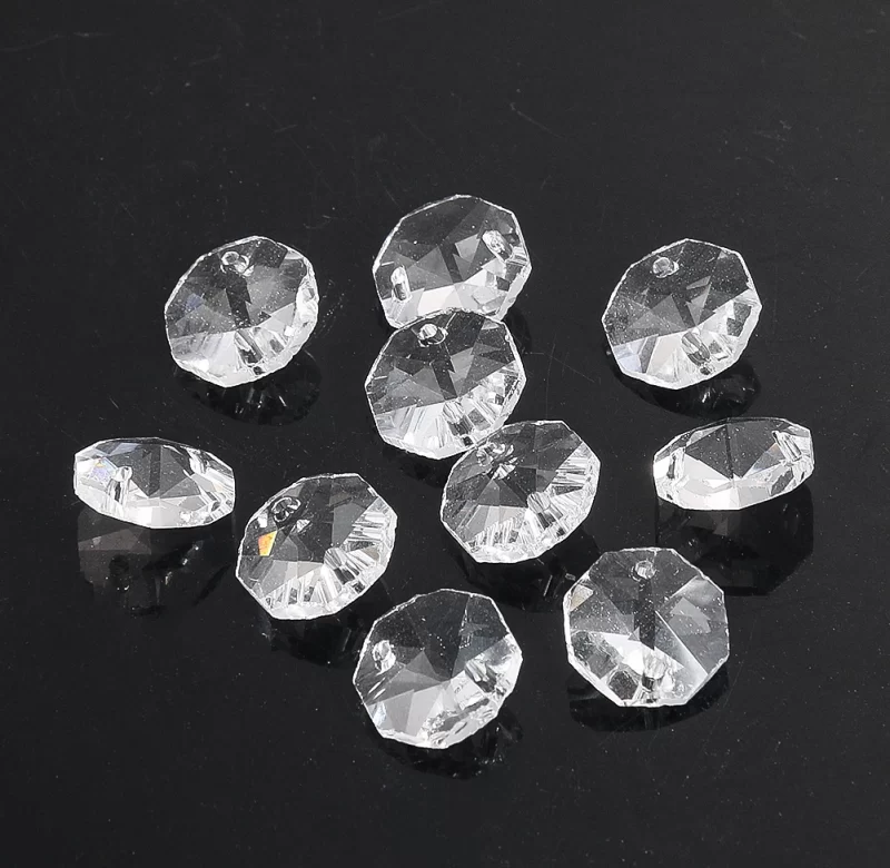 20 ks křišťálové závěsné korálky 14mm | skleněné korálky, ozdobné korálky