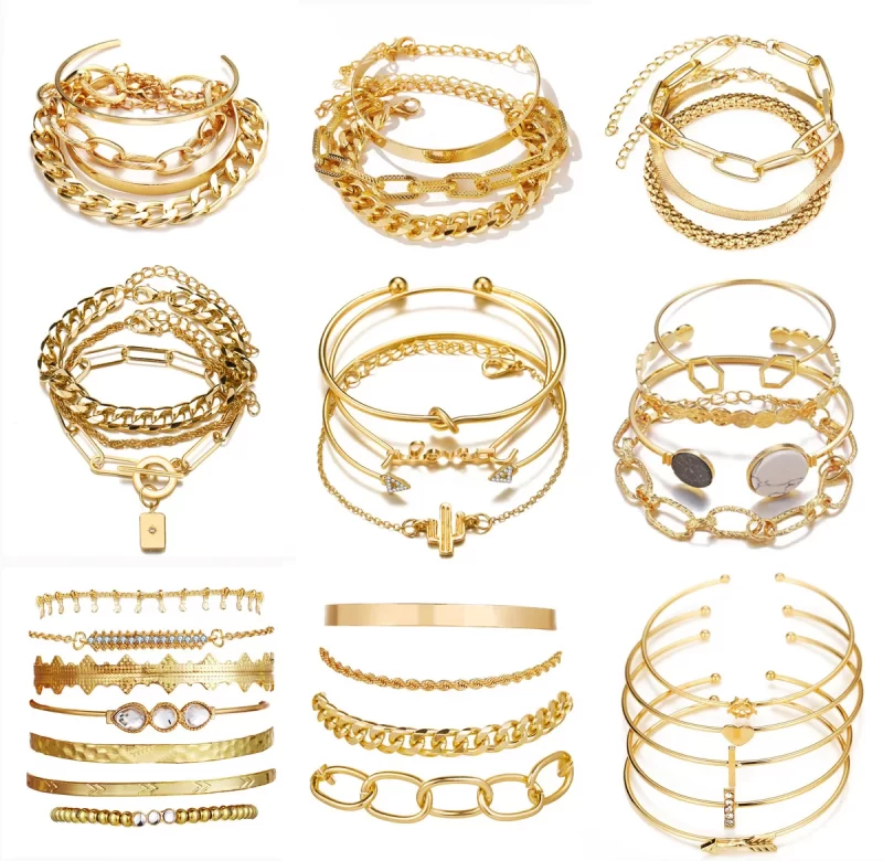 Stylová sada náramků pro ženy | módní náramek, dámský šperk