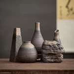 Keramická váza s minimalistickým designem | moderní vázy | dekorativní vázy