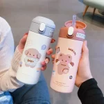 Dětská termo láhev s brčkem 380 ml | termo láhev, dětská láhev
