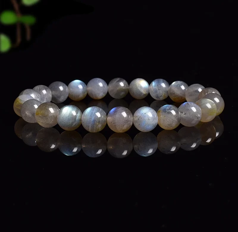Náramek z přírodního kamene labradorit | korálkový šperk