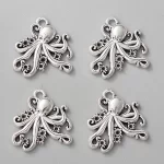 20 ks Přívěsky chobotnice | komponenty na šperky, přívěsky