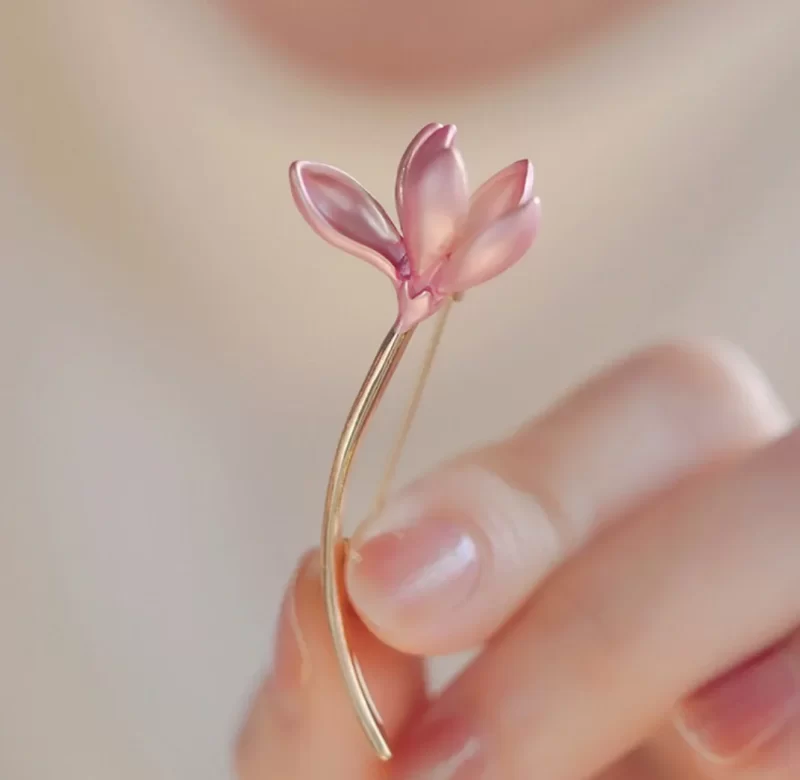 Minimalistická brož smaltovaná | elegantní brož, dámská brož