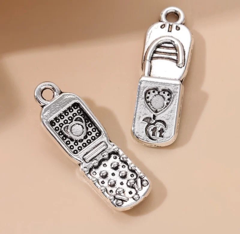 25 ks Přívěsky pro diy šperky | šperkové komponenty, přívěsky na šperky s motivem mobilu