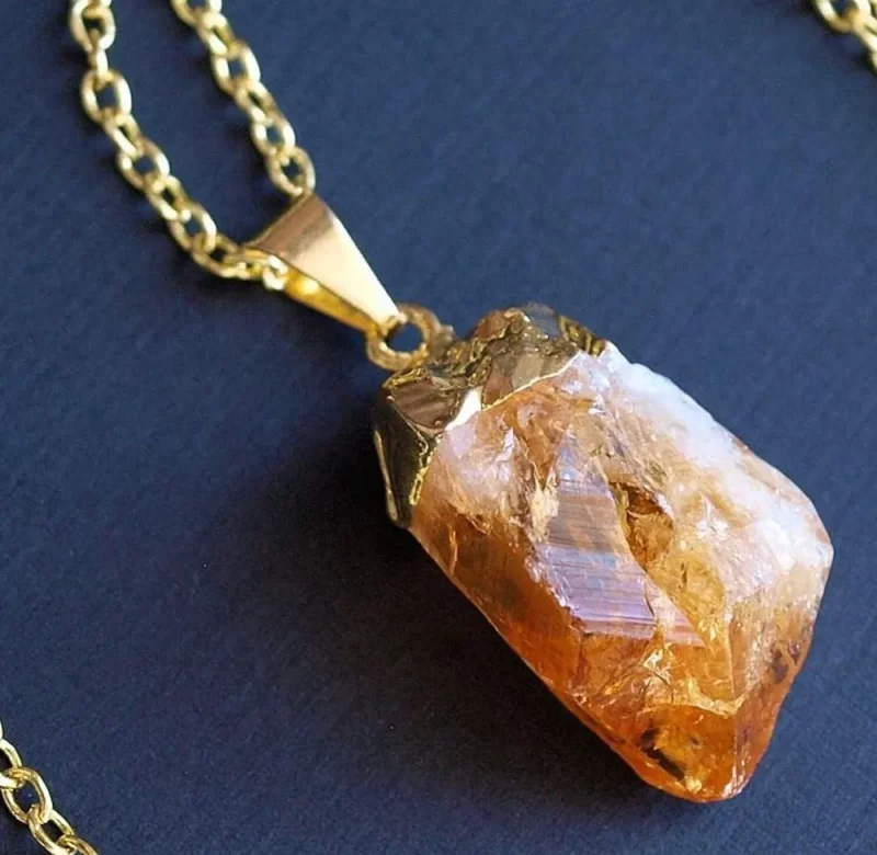 Přírodní citrínový přívěsek | přívěsek na krk, krystalový šperk
