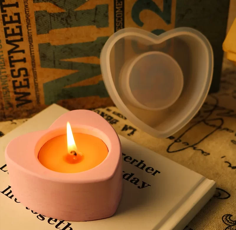 Silikonová forma na svíčky ve tvaru srdce | forma na svíčky, forma srdce