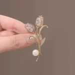 Luxusní brož se zirkony | Dámská brož, elegantní brož