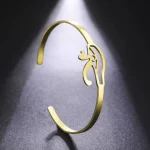 Elegantní egyptský náramek ochrany z oceli | dámský náramek, amulet ochrany