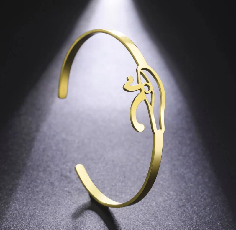 Elegantní egyptský náramek ochrany z oceli | dámský náramek, amulet ochrany