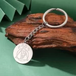 Vlčí ochranný amulet | amulet klíčenka, ocelový přívěsek