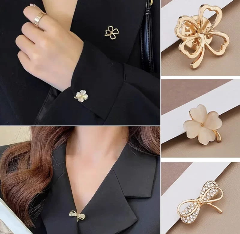 Minimalistická dámská brož | Elegantní brož, kovová brož