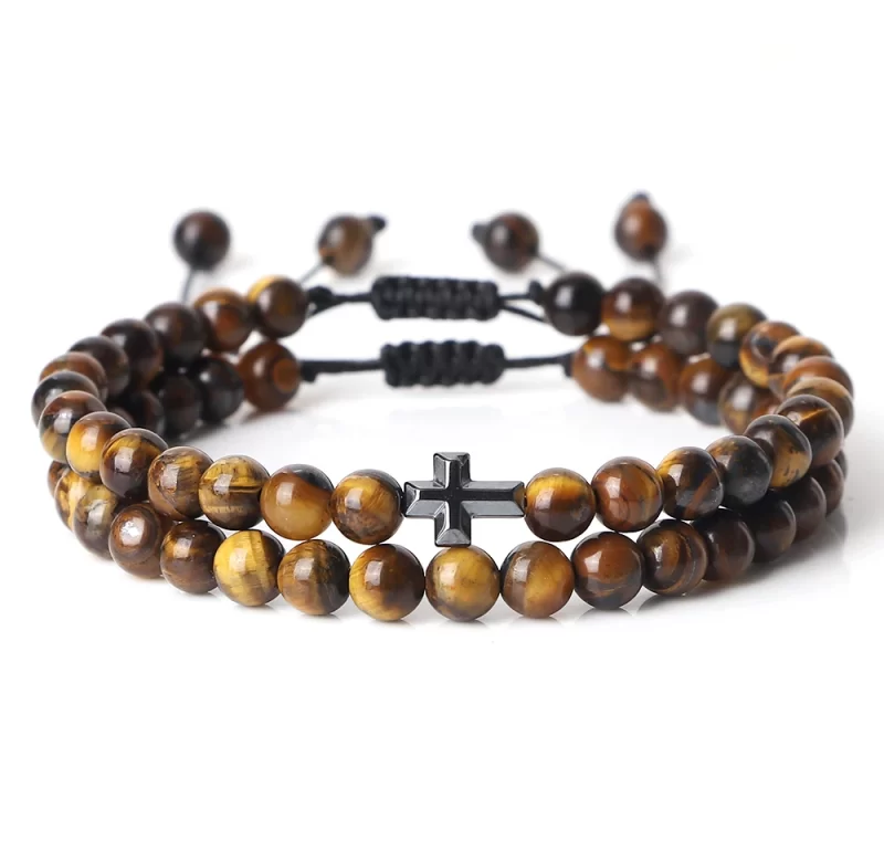 Dvojitý náramek sminerály | náramek z kamenů | korálkový náramek