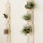 Drhaný závěs na květiny | macrame závěsný držák | boho květináč