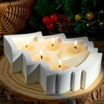 Silikonová forma na vánoční svícen ve tvaru stromku pro ruční výrobu | silikonová forma | diy svícen