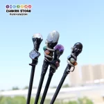 Vílí hůlka z přírodního krystalu | rituální dekorace | kouzelná hůlka s motivem hada