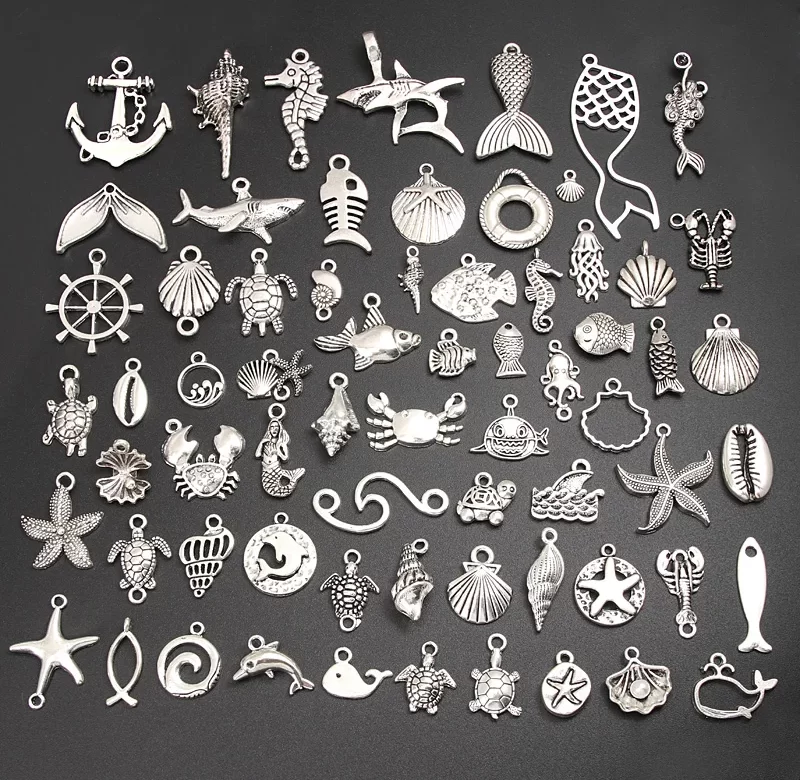 30 ks Přívěsky s námořními motivy | přívěsky na tvorbu šperků | námořní přívěsky