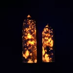 Přírodní yooperlite dekorační věž | krystal sodalit věž | dekorace kámen, domácí doplněk