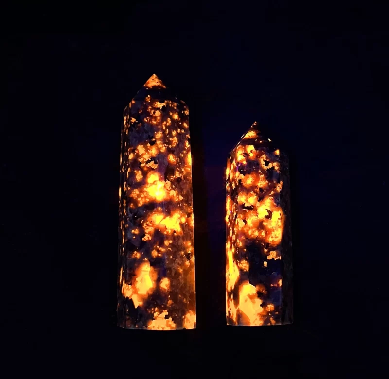 Přírodní yooperlite dekorační věž | krystal sodalit věž | dekorace kámen, domácí doplněk