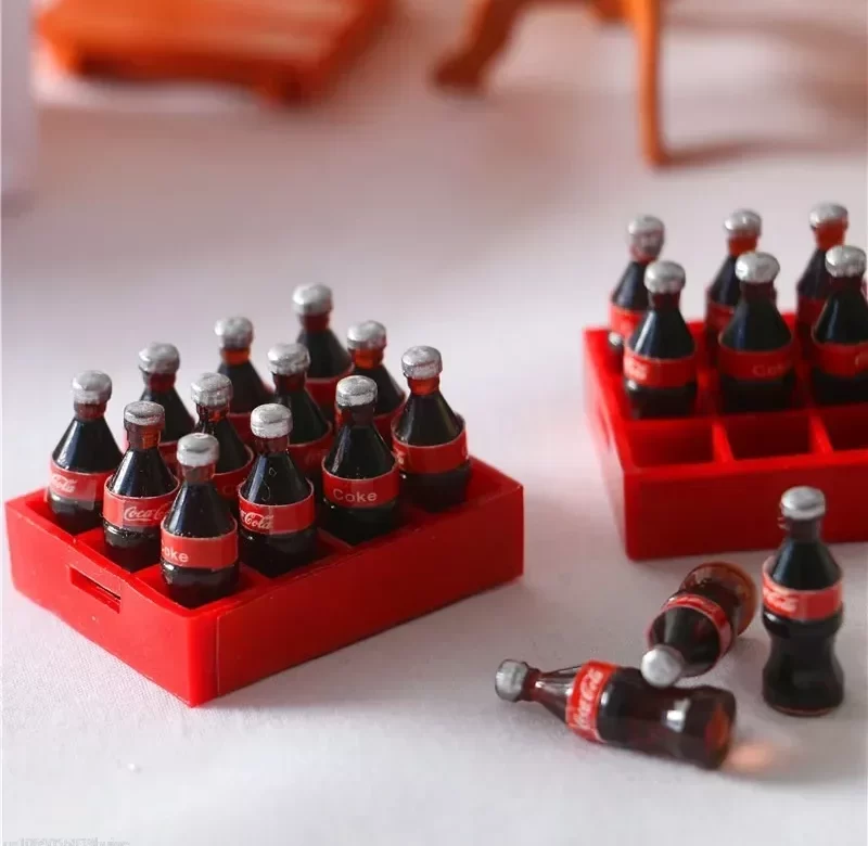 Mini cola pro panenky | mini lahve, dollhouse dekorace
