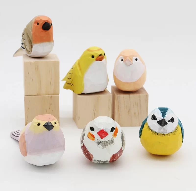 Dřevěná figurka ptáčka nordic styl | dekorace, soška