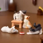 Kočičí dekorace z pryskyřice | mini figurky | dekorace domova