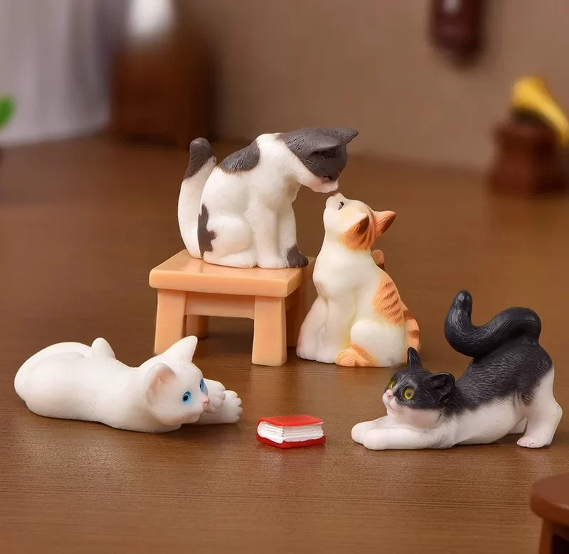 Kočičí dekorace z pryskyřice | mini figurky | dekorace domova