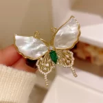 Brož s kamínky pro ženy | Elegantní dámská brož, ozdobná brož