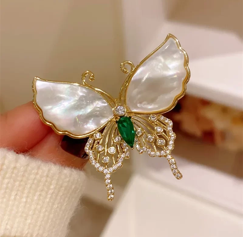 Brož s kamínky pro ženy | Elegantní dámská brož, ozdobná brož