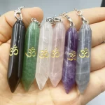 Minerální kyvadlo z přírodního kamene | věštecké kyvadlo, ochranný amulet