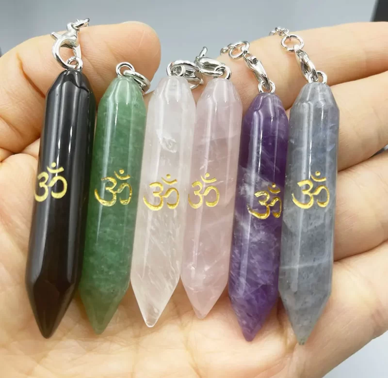 Minerální kyvadlo z přírodního kamene | věštecké kyvadlo, ochranný amulet