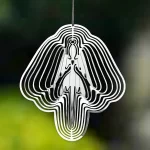 3D větrný anděl spinner | otočná závěsná dekorace, zahradní ozdoba, lapač světla