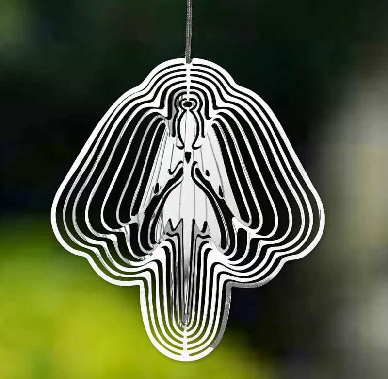 3D větrný anděl spinner | otočná závěsná dekorace, zahradní ozdoba, lapač světla