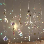 Lapač světla se skleněnými krystaly do okna | dekorace okna, závěsná dekorace