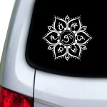 Mandala 7 čaker nálepky na auto | dekorace na zeď, meditační ozdoba
