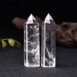 Přírodní křišťál čirý, hexagonální obelisk | Dekorativní kámen, Minerální kámen