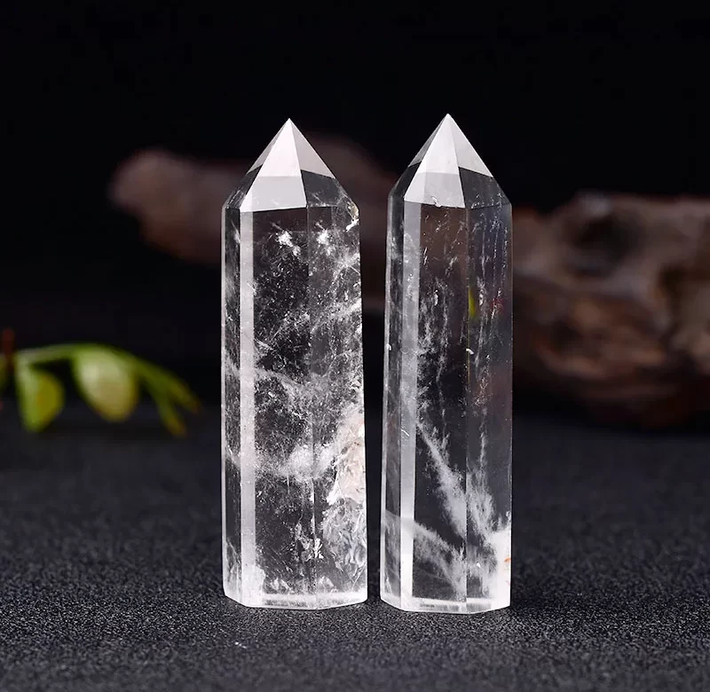 Přírodní křišťál čirý, hexagonální obelisk | Dekorativní kámen, Minerální kámen