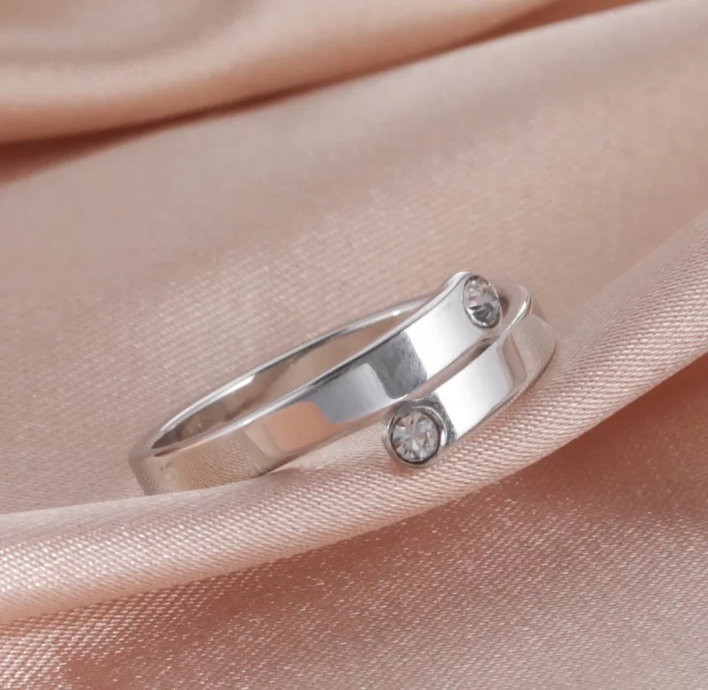 Prsten se zirkonem minimalistický | nastavitelný prsten