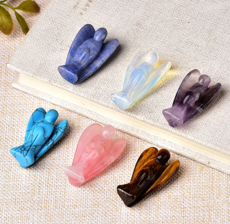 Andělská figurka z přírodního krystalu | dekorace, ezoterický dárek