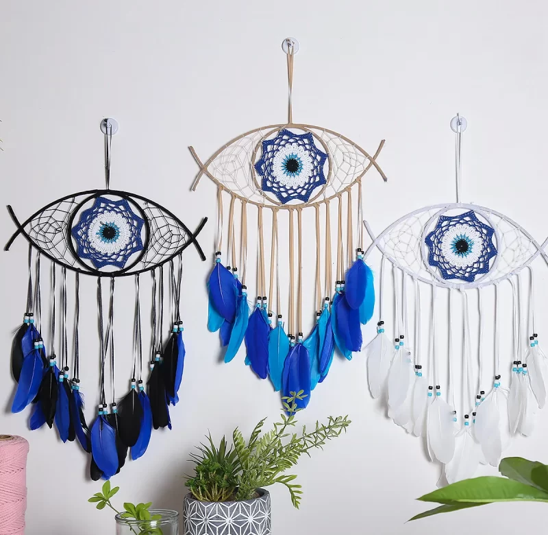 Lapač snů ochranné oko | boho dekorace | závěsná dekorace