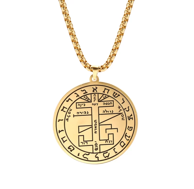 Řetízek s amuletem solomona | Ochranný talisman, řetízek z chirurgické oceli