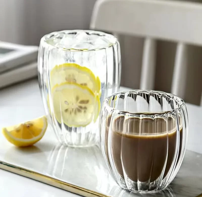 Dvoustěnný skleněný hrnek na kávu 250/350/450ml | kuchyňské vybavení