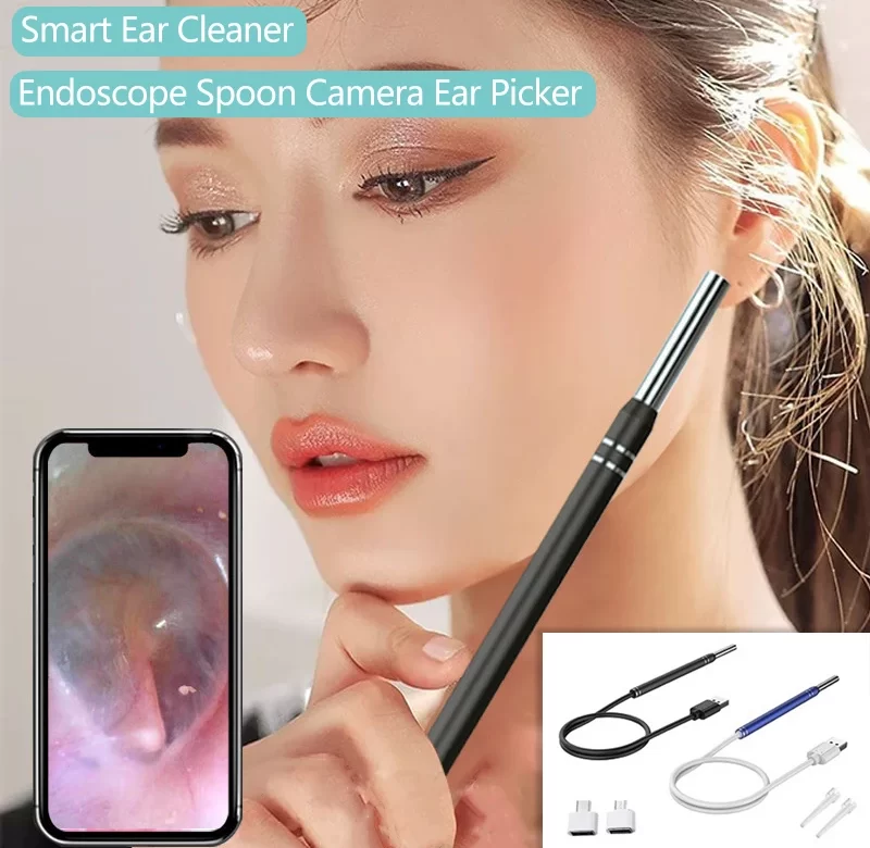 Kamera do uší s endoskopem pro čištění | Ušní čistič, Odstraňovač ušního mazu